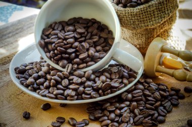 Kavrulmuş kahve çekirdeği.