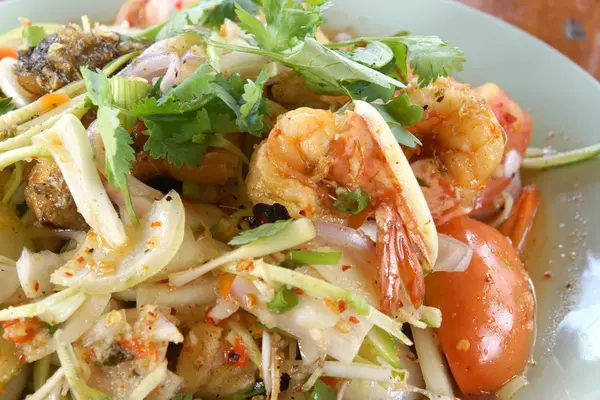 Vermicelli Salad with Shrimp, Thai Food — Stock Photo, Image