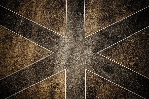Suelo de terrazo en un patrón de cruz cruzada . — Foto de Stock