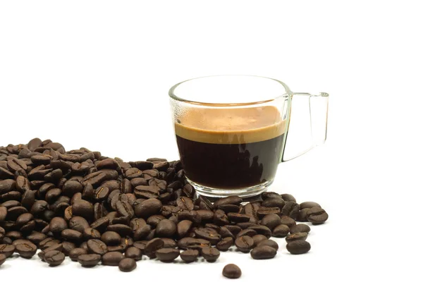 Caffè e chicco di caffè — Foto Stock