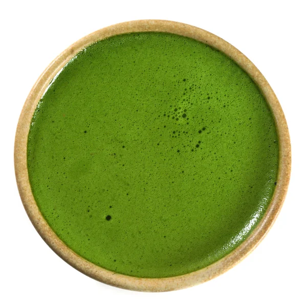Grüner Tee - Matcha grün Stockbild