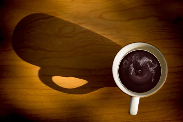 Morning coffee with white glass. — Stock Photo, Image