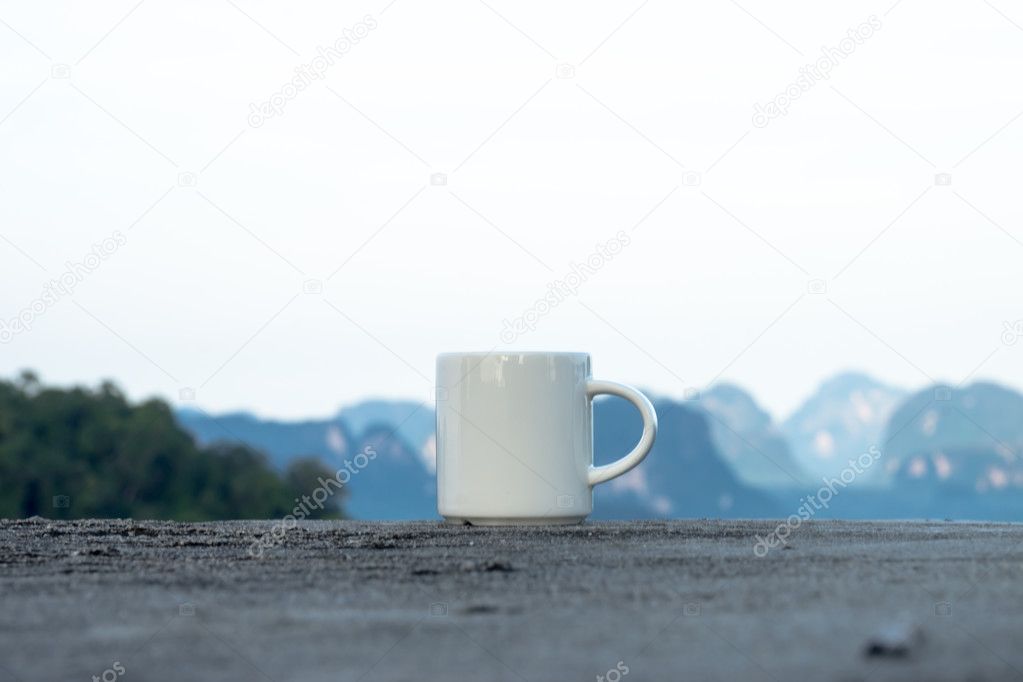 morning coffee on the rock