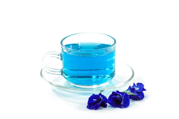 Blue tea from Butterfly pea flower — Stock Photo, Image