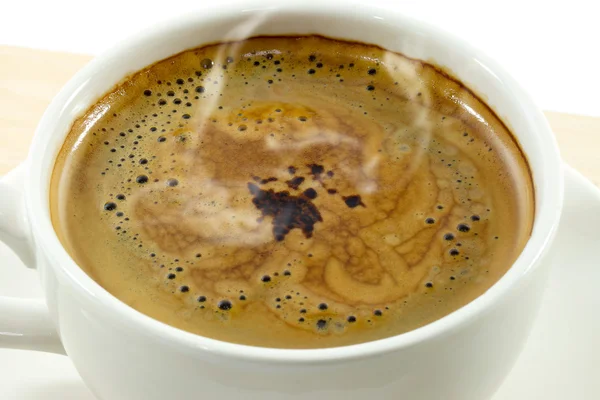 Svart kaffe på morgonen gången. — Stockfoto