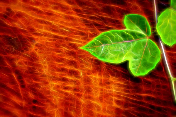 Glühen Bild der grünen Blätter. — Stockfoto