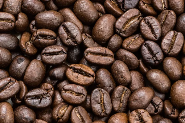 Close up of coffee beans roasted. — Stock Photo, Image