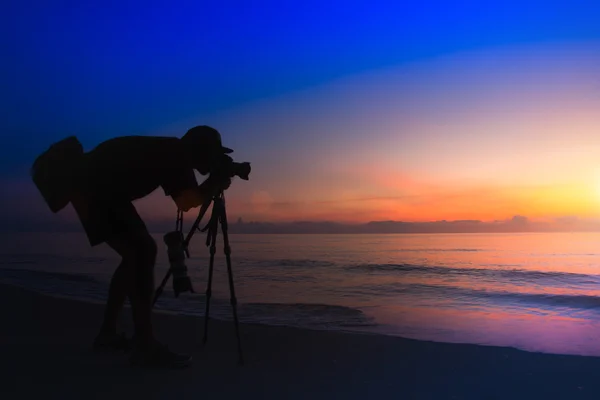Silhouettes of photographers. — Stock Photo, Image