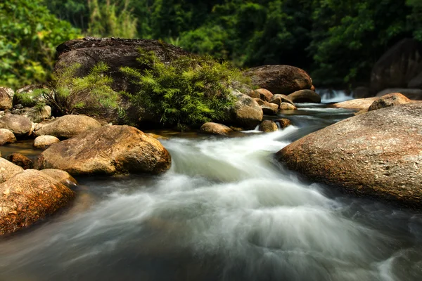 Petite cascade en forêt tropicale . — Photo