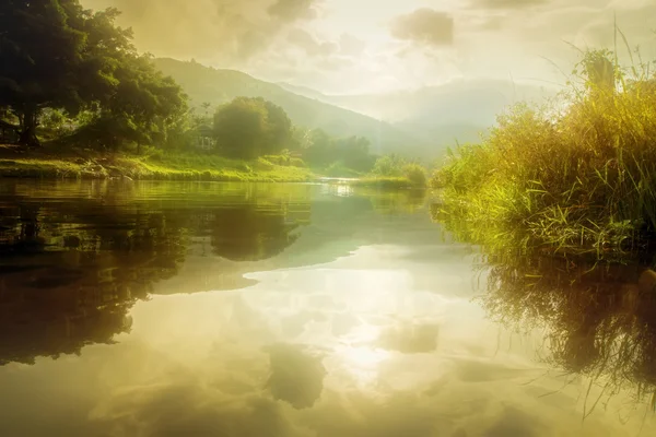 Un@-@ focus image of Brook in the mountains . — стоковое фото