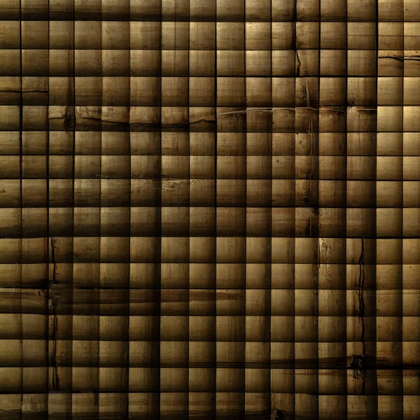 Bamboe muur in het donker. — Stockfoto