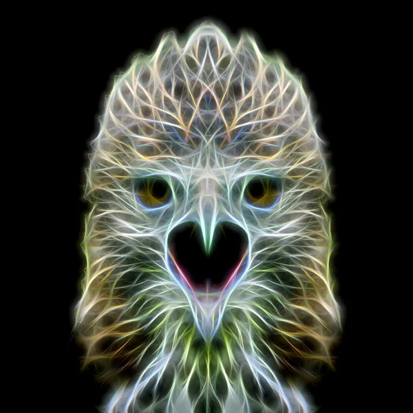 Светящееся изображение головы меняющегося орла-ястреба . — стоковое фото