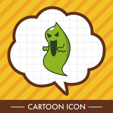 tuhaf canavar Tema hayalet öğeleri vektör, eps