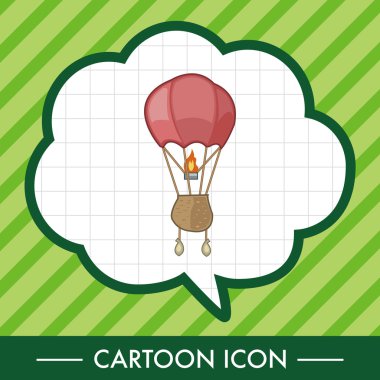 Stil sıcak hava balon Tema öğeleri