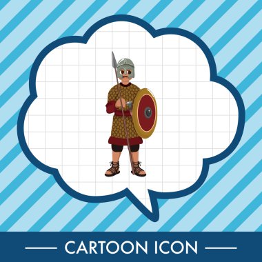 Ortaçağ karakter karikatür Tema öğeleri