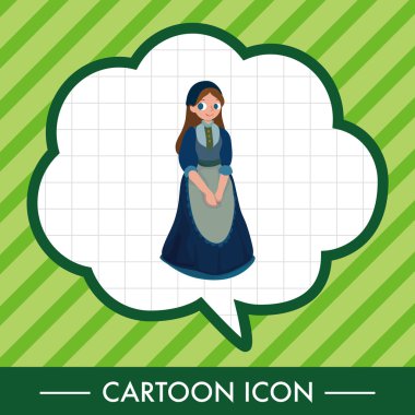 Ortaçağ karakter karikatür Tema öğeleri