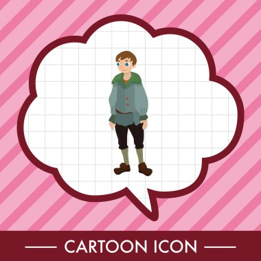 Ortaçağ karakter karikatür Tema öğeleri