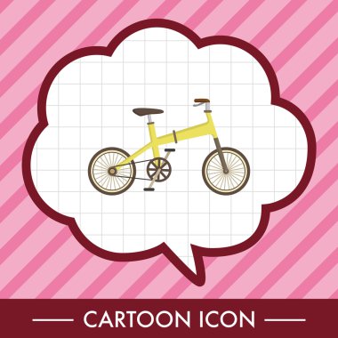 ulaşım Bisiklet Tema öğeleri vektör, eps