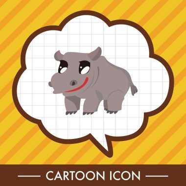 hayvan hippo çizgi film Tema öğeleri