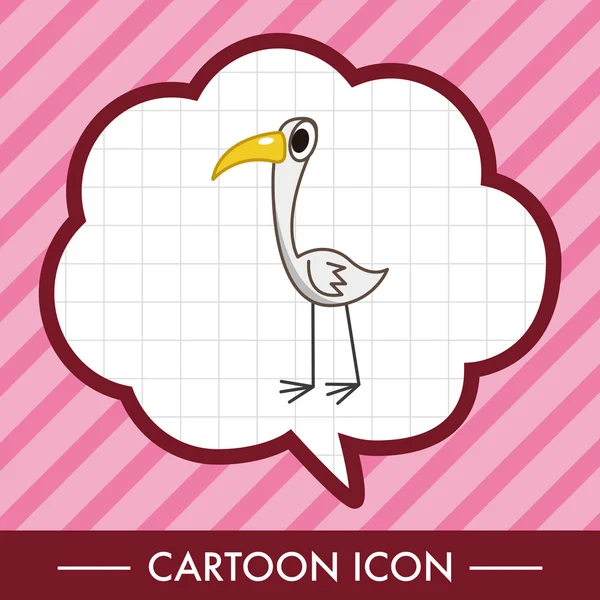 Pássaro desenhos animados elementos do tema — Vetor de Stock