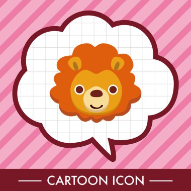 hayvan aslan Tema öğeleri karikatür