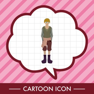 Erkek adam çizgi film Tema öğeleri