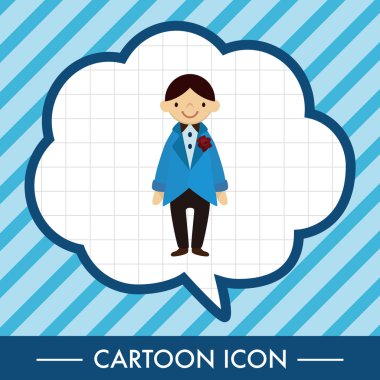 Düğün çift Tema öğeleri vektör, eps