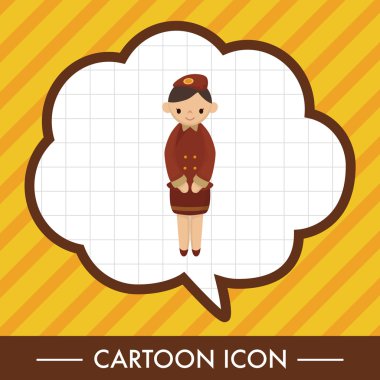 Uçuş görevlileri Tema öğeleri vektör, eps