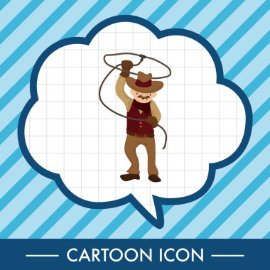 kovboy Tema öğeleri vektör, eps