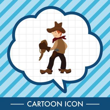 kovboy Tema öğeleri vektör, eps