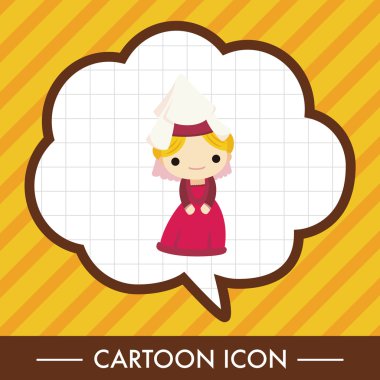 Ortaçağ karakter karikatür Tema öğeleri