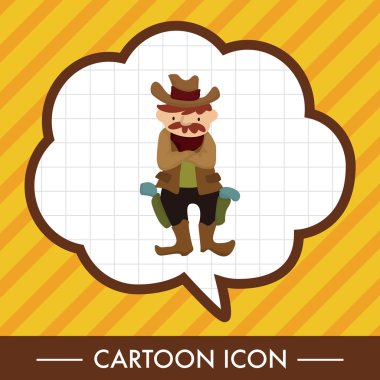 kovboy Tema öğeleri vektör, eps