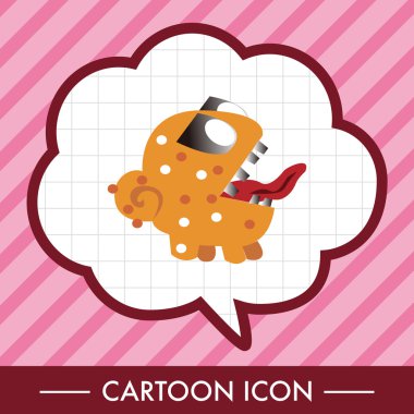 canavar karikatür Tema öğeleri vektör, eps