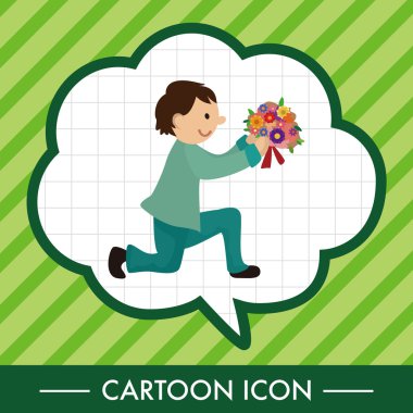 Düğün çift Tema öğeleri vektör, eps