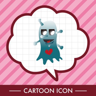 canavar karikatür Tema öğeleri vektör, eps