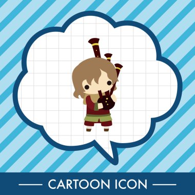 Ortaçağ karakter karikatür Tema öğeleri