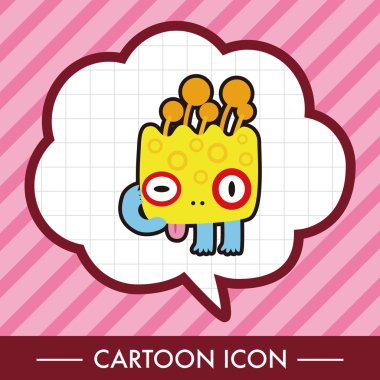 canavar karikatür Tema öğeleri vektör, eps