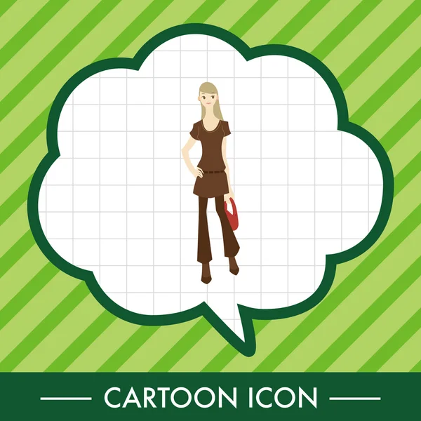 Lady girl cartoon theme elements vector,eps — Stock Vector