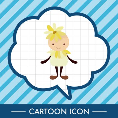 çiçek elf Tema öğeleri vektör, eps