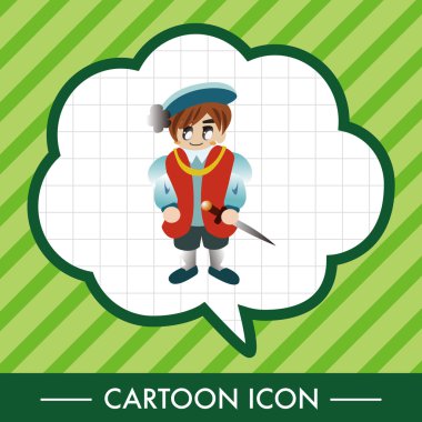 Ortaçağ karakter karikatür Tema öğeleri