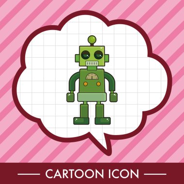 机器人主题元素矢量、 eps