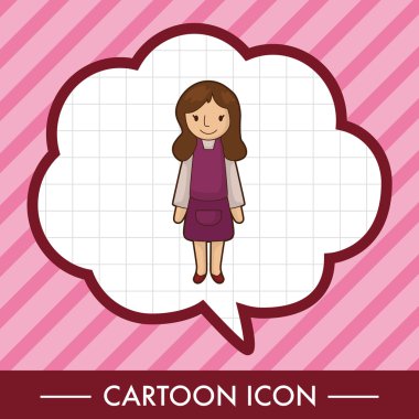 가족 할머니 캐릭터 테마 요소