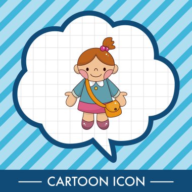 Öğrenci karikatür Tema öğeleri vektör, eps