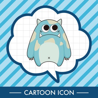 canavar karikatür Tema öğeleri vektör, eps