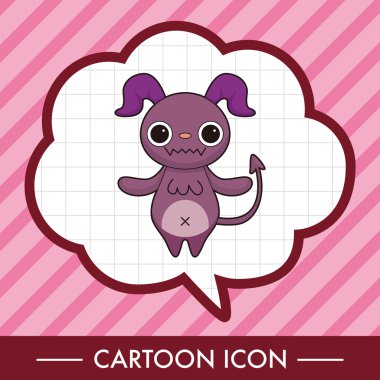 canavar karikatür Tema öğeleri vektör, eps