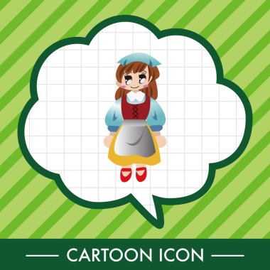 Ortaçağ karakter karikatür Tema öğeleri