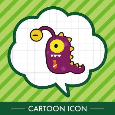 canavar karikatür Tema öğeleri vektör, eps