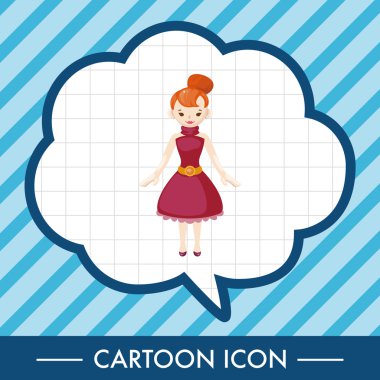 Bayan kız çizgi film Tema öğeleri