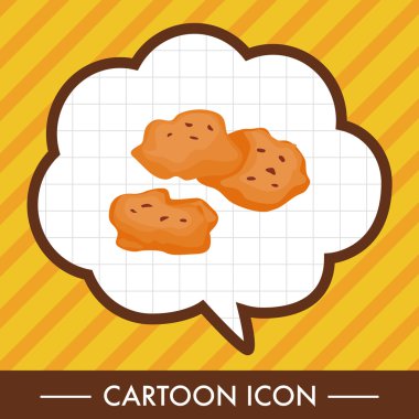 Kızarmış gıdalar Tema tavuk nuggets öğeleri