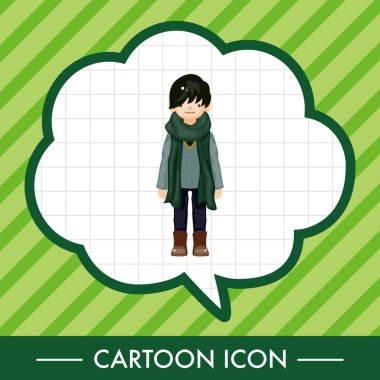 Erkek adam çizgi film Tema öğeleri